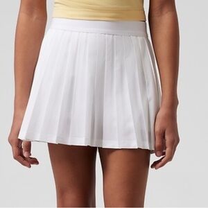 Athleta Girl White Pleated Skirt